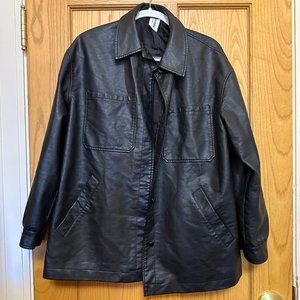 COLLUSION Black Leather Jacket